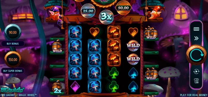 Fire Gnomes 2 Magic Wheel - Hauptspielbildschirm